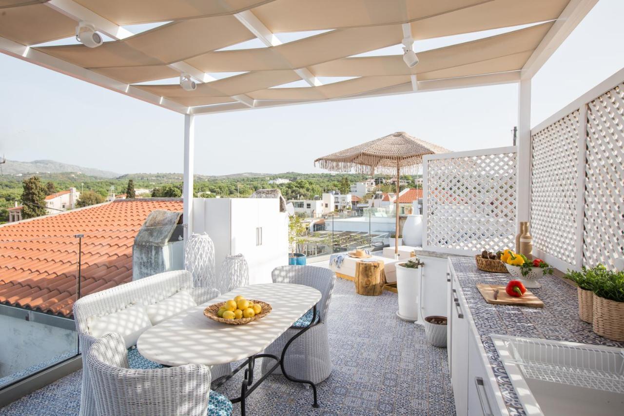 Stema Luxury Escape, Rooftop Jacuzzi & Panoramic Views Atsipopoulo Exteriör bild